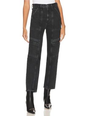 AGOLDE Cooper Cargo Jeans in Panther Black